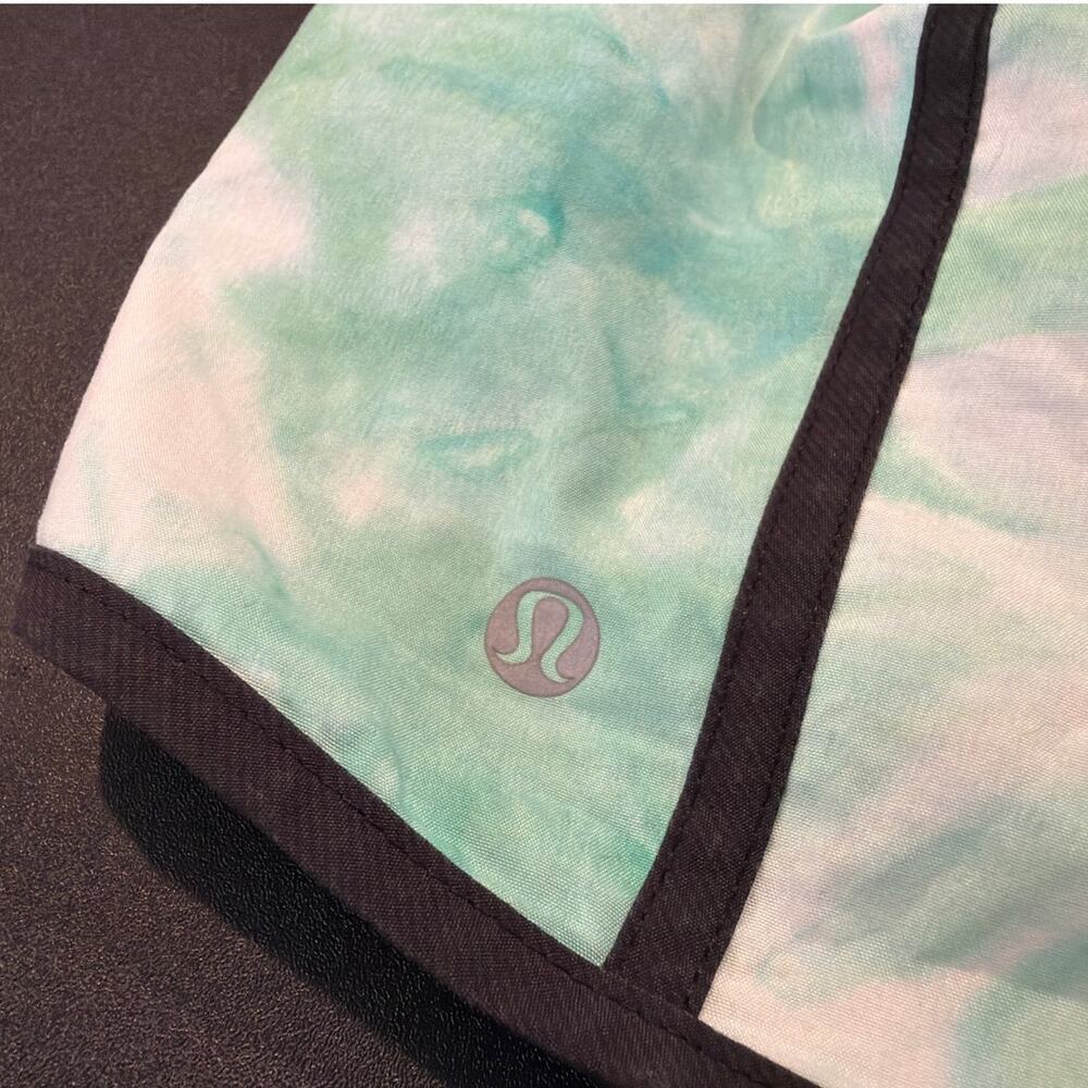Lululemon Speed Short Mint Tie Dye Lined Running Athletic Shorts, Size 10 - Picture 4 of 5